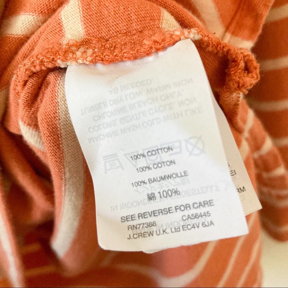 Madewell Striped Boatneck Size Top X Small Coral - Picture 10 of 13